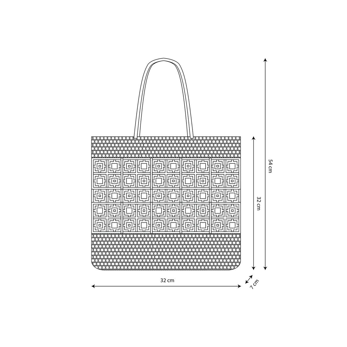 Cairo mosaic knitted tote bag